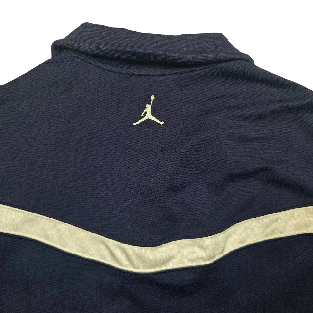 Men's Vintage Jordan Jumpman Full Zip Track Jacket Navy Blue White Size Large L